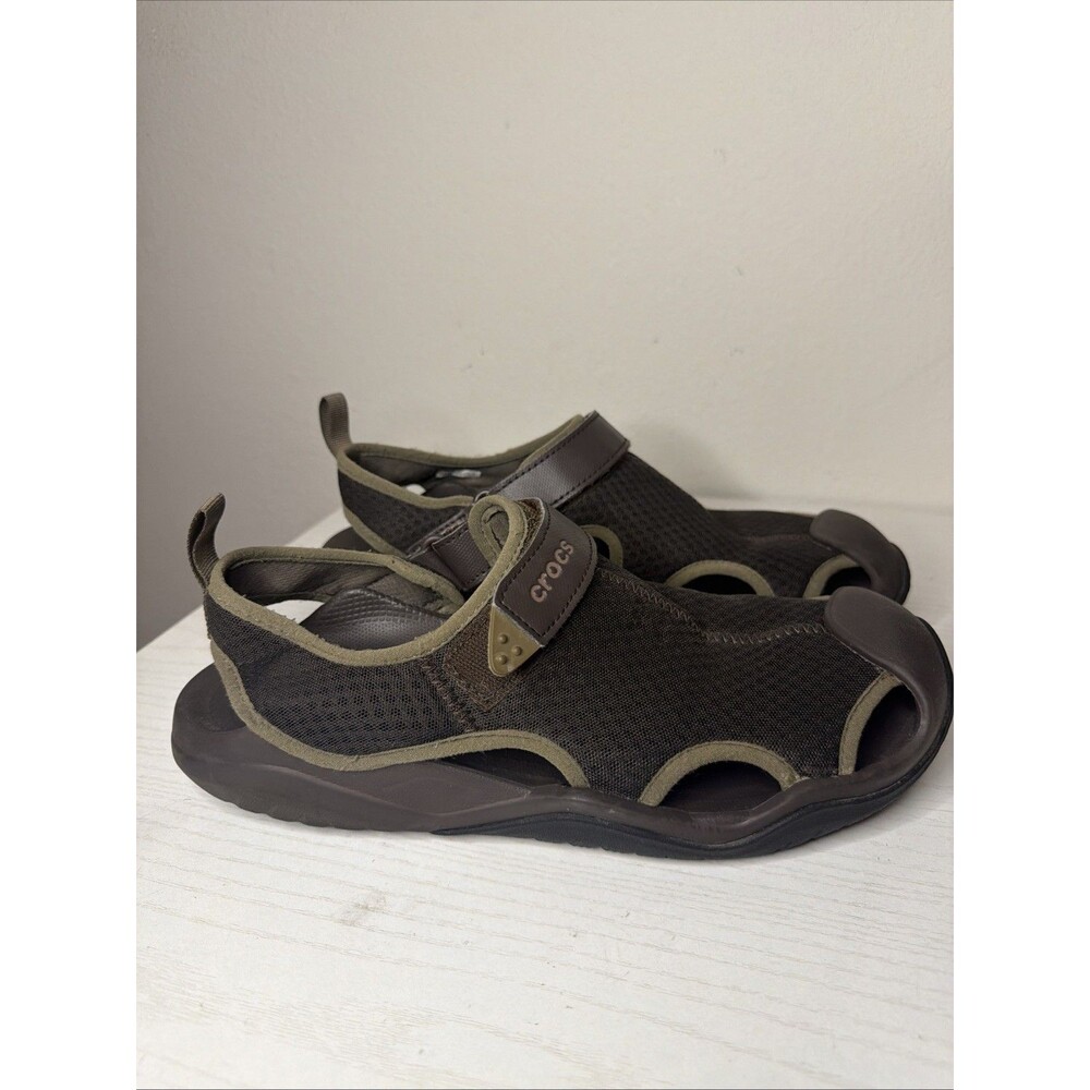 Crocs Swiftwater Mesh Men's Size 11 Water Shoes Sandals Sport Outdoor Dark Brown